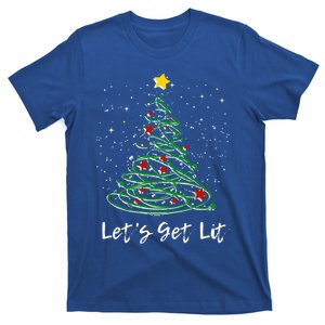 LetS Get Lit Christmas Tree Graphic Funny Great Gift T-Shirt