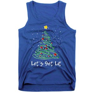 LetS Get Lit Christmas Tree Graphic Funny Great Gift Tank Top