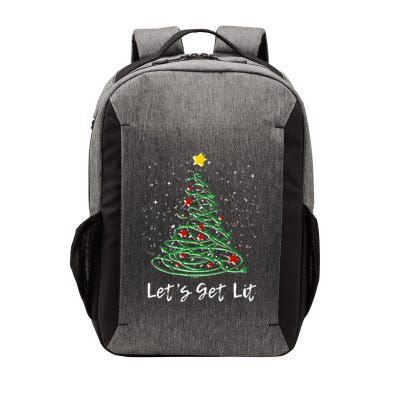 LetS Get Lit Christmas Tree Graphic Funny Great Gift Vector Backpack