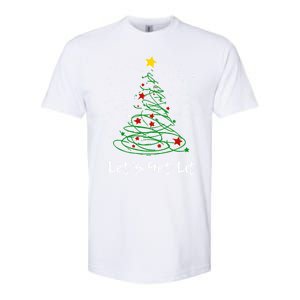 LetS Get Lit Christmas Tree Graphic Funny Great Gift Softstyle CVC T-Shirt