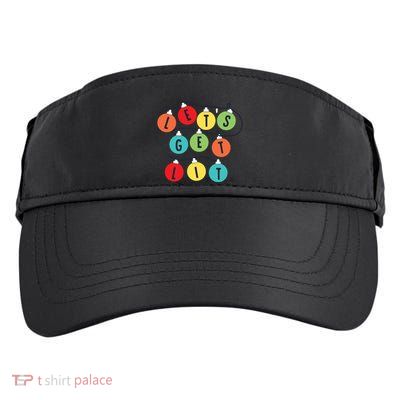 Lets Get Lit Christmas Tree Holiday Lights Xmas Gift Adult Drive Performance Visor