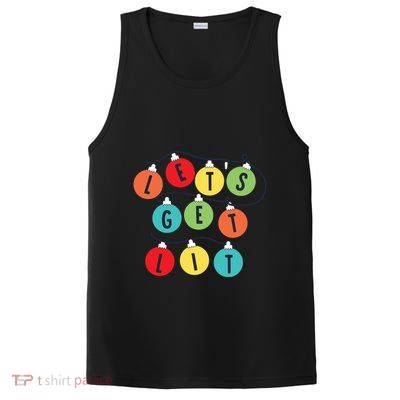 Lets Get Lit Christmas Tree Holiday Lights Xmas Gift PosiCharge Competitor Tank