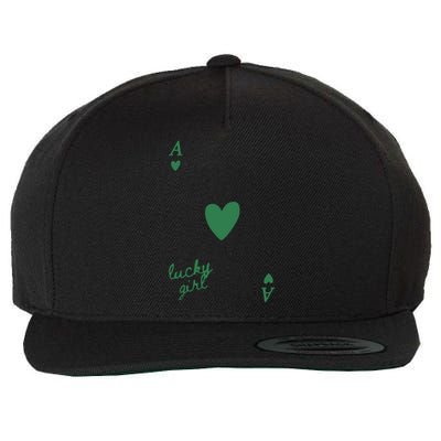 Lucky Girl Wool Snapback Cap