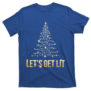 Lets Get Lit Christmas Xmas Tree Lights Gift T-Shirt