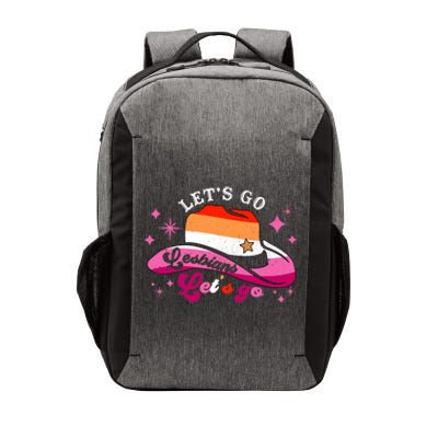 Let's Go Lesbians Let's Go Cowgirl Cowboy Howdy LGBT Pride Vector Backpack