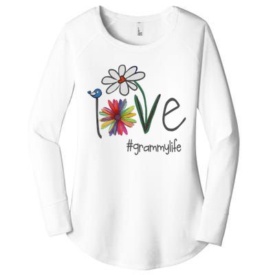 Love Grammy Life Art Flower Great Women's Perfect Tri Tunic Long Sleeve Shirt