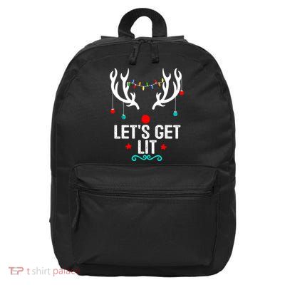 LetS Get Lit Cool Christmas 16 in Basic Backpack