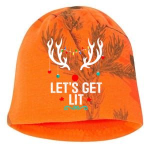 LetS Get Lit Cool Christmas Kati - Camo Knit Beanie