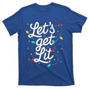 LetS Get Lit Festive Funny Christmas Design Matching Party Gift T-Shirt