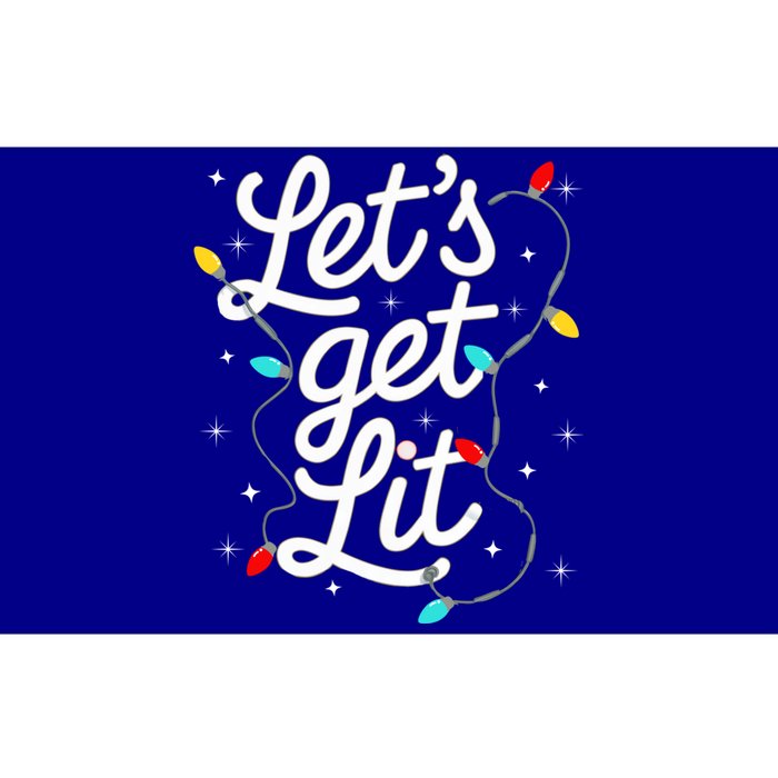 LetS Get Lit Festive Funny Christmas Design Matching Party Gift Bumper Sticker