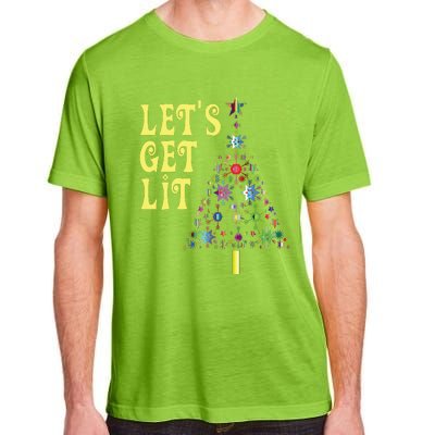 Lets Get Lit Shirts Adult Funny Christmas Adult ChromaSoft Performance T-Shirt