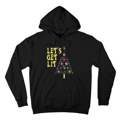 Lets Get Lit Shirts Adult Funny Christmas Hoodie