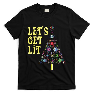 Lets Get Lit Shirts Adult Funny Christmas T-Shirt