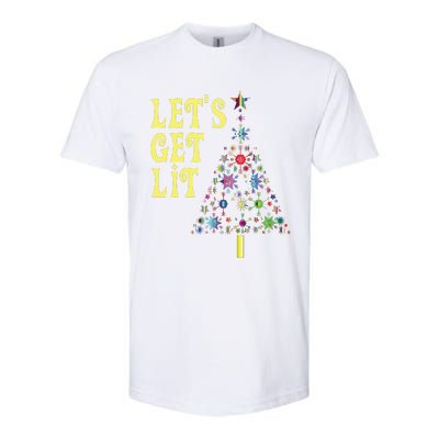 Lets Get Lit Shirts Adult Funny Christmas Softstyle CVC T-Shirt