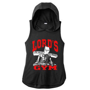 Lords Gym Lord's The Sin of World Jesus Premium Ladies PosiCharge Tri-Blend Wicking Draft Hoodie Tank