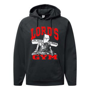 Lords Gym Lord's The Sin of World Jesus Premium Performance Fleece Hoodie