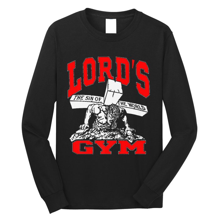 Lords Gym Lord's The Sin of World Jesus Premium Long Sleeve Shirt