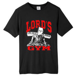 Lords Gym Lord's The Sin of World Jesus Premium Tall Fusion ChromaSoft Performance T-Shirt