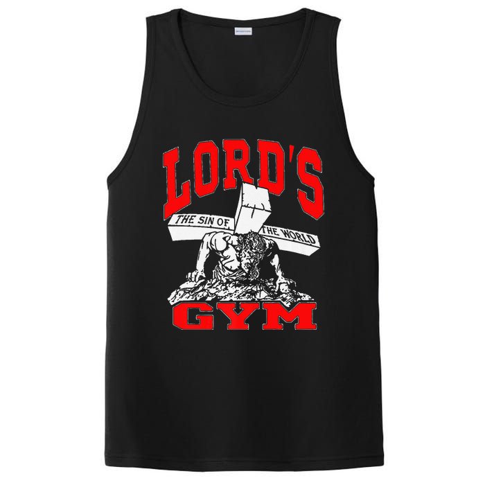 Lords Gym Lord's The Sin of World Jesus Premium PosiCharge Competitor Tank