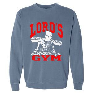 Lords Gym Lord's The Sin of World Jesus Premium Garment-Dyed Sweatshirt