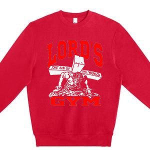 Lords Gym Lord's The Sin of World Jesus Premium Premium Crewneck Sweatshirt