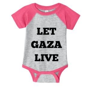 Let Gaza Live Infant Baby Jersey Bodysuit