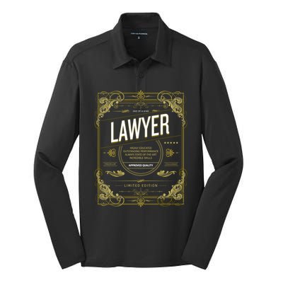 Lawyer Gift Silk Touch Performance Long Sleeve Polo