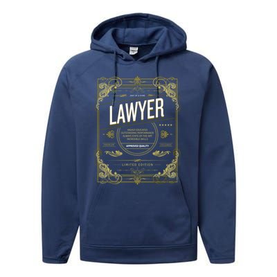 Lawyer Gift Performance Fleece Hoodie