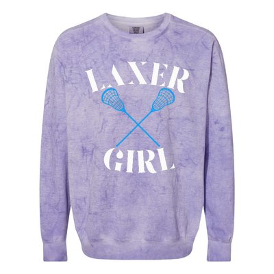 Lacrosse Girl Colorblast Crewneck Sweatshirt