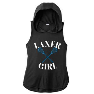 Lacrosse Girl Ladies PosiCharge Tri-Blend Wicking Draft Hoodie Tank