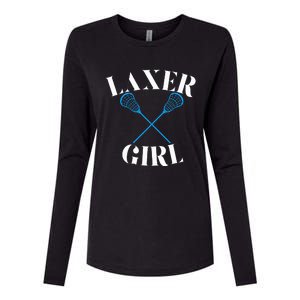 Lacrosse Girl Womens Cotton Relaxed Long Sleeve T-Shirt