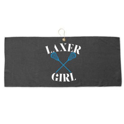 Lacrosse Girl Large Microfiber Waffle Golf Towel