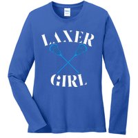 Lacrosse Girl Ladies Long Sleeve Shirt