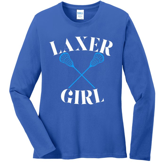 Lacrosse Girl Ladies Long Sleeve Shirt