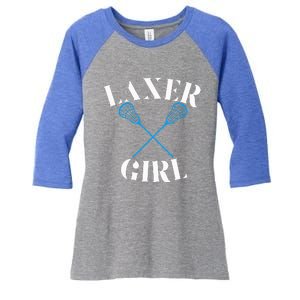 Lacrosse Girl Women's Tri-Blend 3/4-Sleeve Raglan Shirt