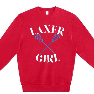 Lacrosse Girl Premium Crewneck Sweatshirt