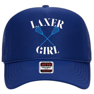 Lacrosse Girl High Crown Mesh Back Trucker Hat