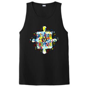 Lets Grow Love Together Autism Awareness PosiCharge Competitor Tank