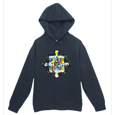 Lets Grow Love Together Autism Awareness Urban Pullover Hoodie