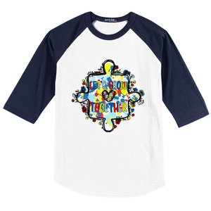 Lets Grow Love Together Autism Awareness Baseball Sleeve Shirt