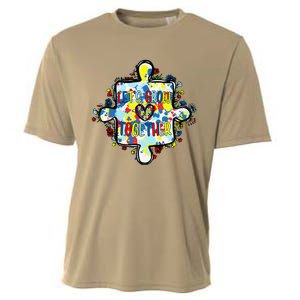 Lets Grow Love Together Autism Awareness Cooling Performance Crew T-Shirt