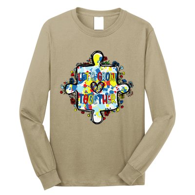 Lets Grow Love Together Autism Awareness Long Sleeve Shirt