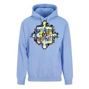 Lets Grow Love Together Autism Awareness Unisex Surf Hoodie