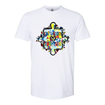 Lets Grow Love Together Autism Awareness Softstyle CVC T-Shirt