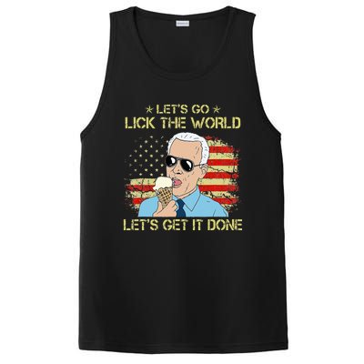 Let's Go Lick The World Let's Get It Done Funny Joe Biden PosiCharge Competitor Tank