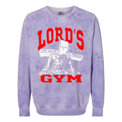 Lords Gym LordS The Sin Of World Jesus Colorblast Crewneck Sweatshirt