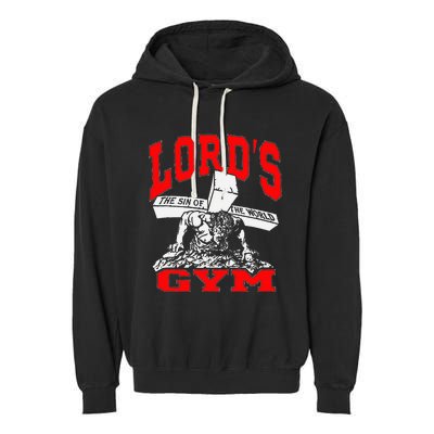 Lords Gym LordS The Sin Of World Jesus Garment-Dyed Fleece Hoodie