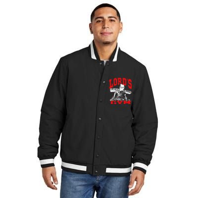 Lords Gym LordS The Sin Of World Jesus Insulated Varsity Jacket