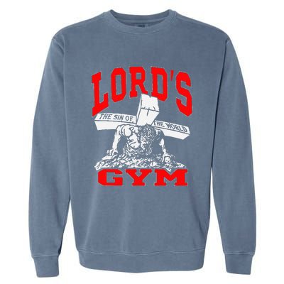 Lords Gym LordS The Sin Of World Jesus Garment-Dyed Sweatshirt