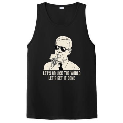 Let's Go Lick The World Let's Get It Done Joe Biden PosiCharge Competitor Tank